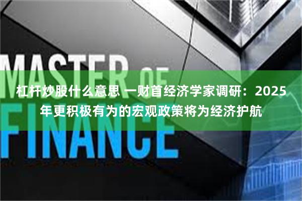 杠杆炒股什么意思 一财首经济学家调研：2025年更积极有为的宏观政策将为经济护航